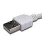 SYSTEM-S USB 2.0 Kabel 3 m Micro B Stecker zu Typ A Stecker Adapter Winkel in Weiß