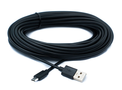 Câble USB 2.0 10 m Adaptateur Micro B mâle vers Type A mâle en noir