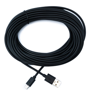 SYSTEM-S USB 2.0 Kabel 10 m Micro B Stecker zu Typ A Stecker Adapter in Schwarz