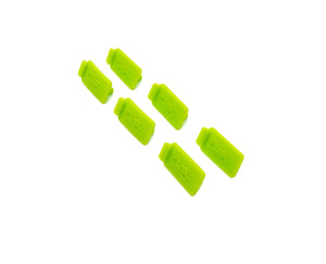 Housse de protection anti-poussière SYSTEM-S 6x USB Type A en silicone en vert