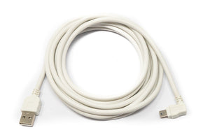 SYSTEM-S USB 2.0 Cable 3 m Type A Male to Mini B Male Angle in White