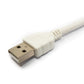 SYSTEM-S USB 2.0 Kabel 3 m Typ A Stecker zu Mini B Stecker Winkel in Weiß