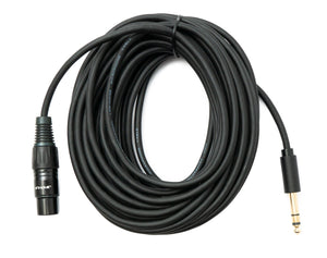 Cable de audio SYSTEM-S de 10 m, conector XLR de 3 pines a conector jack de 6,35 mm, adaptador AUX