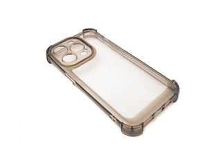 Funda protectora a prueba de golpes de TPU en funda transparente negra para iPhone 14 Pro