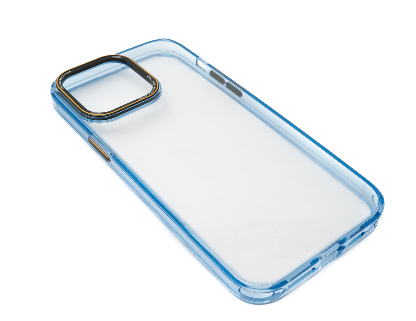 Coque de protection antichoc en TPU de couleur bleue transparente pour iPhone 14 Pro Max