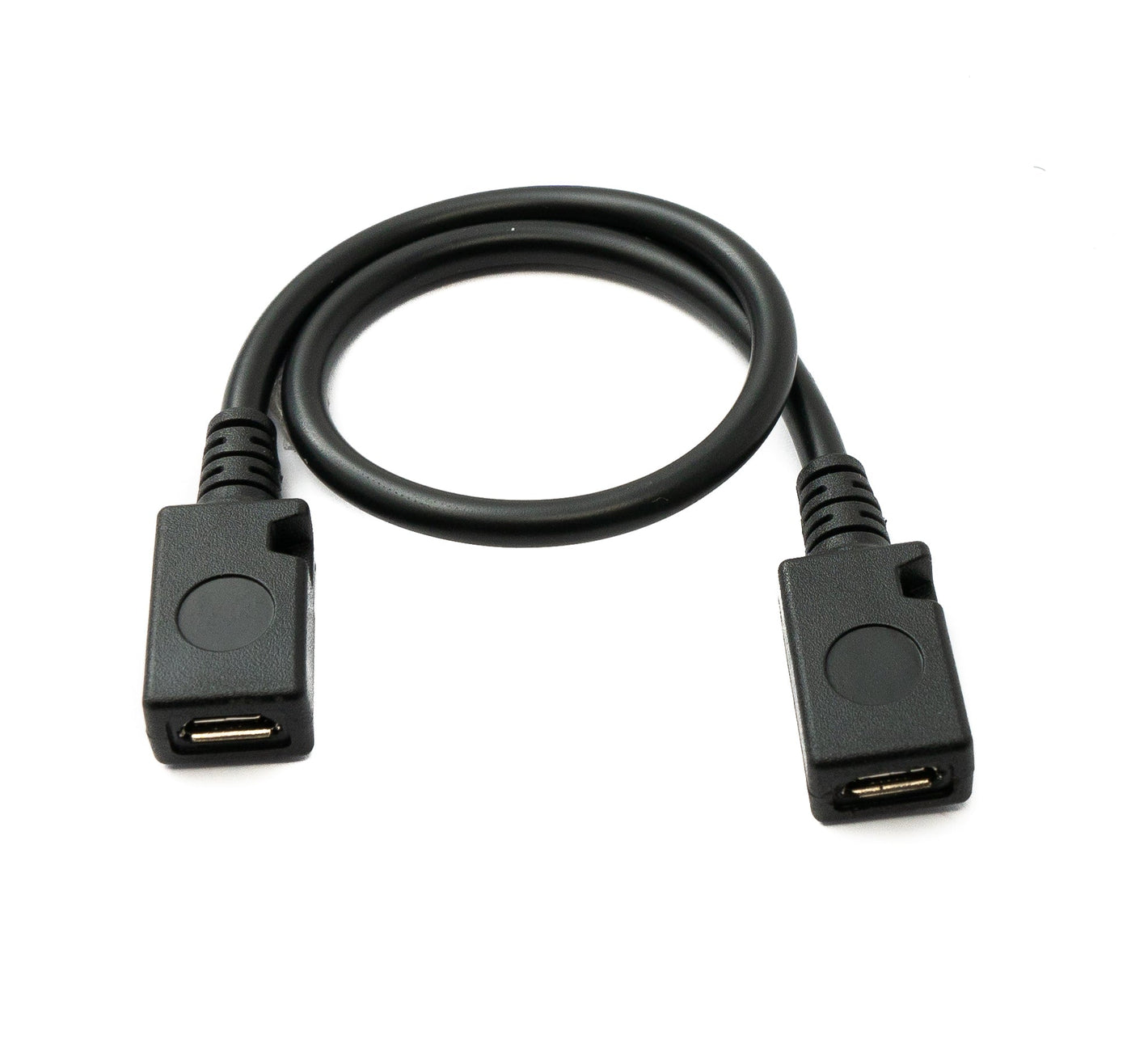 SYSTEM-S USB 2.0 Kabel 15 cm Micro B Buchse zu Buchse Adapter in Schwarz