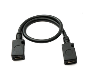 Câble SYSTEM-S USB 2.0 15 cm Adaptateur Micro B femelle vers femelle noir