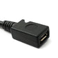 Câble SYSTEM-S USB 2.0 15 cm Adaptateur Micro B femelle vers femelle noir