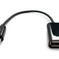 Câble SYSTEM-S USB 2.0 15 cm Adaptateur Micro B mâle vers Type A femelle en noir