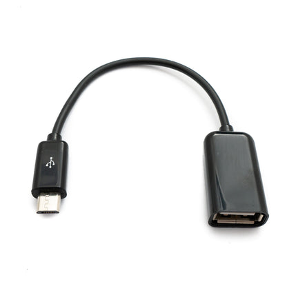 SYSTEM-S USB 2.0 Kabel 15 cm Micro B Stecker zu Typ A Buchse Adapter in Schwarz