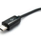 Câble SYSTEM-S USB 2.0 15 cm Adaptateur Micro B mâle vers Type A femelle en noir