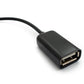 Câble SYSTEM-S USB 2.0 15 cm Adaptateur Micro B mâle vers Type A femelle en noir