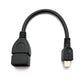 Câble SYSTEM-S USB 2.0 15 cm Adaptateur Micro B mâle vers Type A femelle en noir