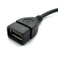 Câble SYSTEM-S USB 2.0 15 cm Adaptateur Micro B mâle vers Type A femelle en noir
