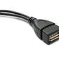 SYSTEM-S Câble USB 2.0 Y 30 cm Micro B Mâle & Type A Mâle vers A Femelle Angle Noir