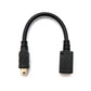 Câble SYSTEM-S USB 2.0 15 cm adaptateur mini B mâle vers micro femelle en noir