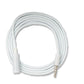 Cable de audio SYSTEM-S 100 cm estéreo AUX jack 3,5 mm macho a hembra en color blanco