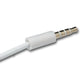 Cable de audio SYSTEM-S 100 cm estéreo AUX jack 3,5 mm macho a hembra en color blanco