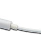 Cable de audio SYSTEM-S 100 cm estéreo AUX jack 3,5 mm macho a hembra en color blanco
