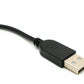 SYSTEM-S USB 2.0 cable 35 cm Mini B female to Type A male angled in black