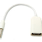 Cavo audio USB da 15 cm con spina jack da 3,5 mm su presa 2.0 tipo A AUX in bianco