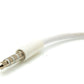 Cavo audio USB da 15 cm con spina jack da 3,5 mm su presa 2.0 tipo A AUX in bianco