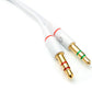 Cable Y de audio SYSTEM-S Conector auxiliar estéreo de 20 cm Conector hembra de 3,5 mm a 2 adaptadores de enchufe plano