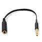 Cavo audio jack stereo AUX da 15 cm da 3,5 mm maschio a femmina piatto in nero