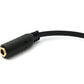 Cavo audio jack stereo AUX da 15 cm da 3,5 mm maschio a femmina piatto in nero