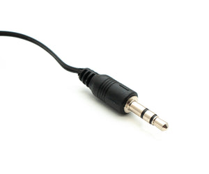 Cable de audio SYSTEM-S 80 cm estéreo AUX jack 3,5 mm conector a conector extensible negro