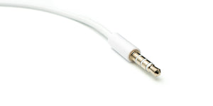 Cavo audio a Y da 20 cm, jack AUX stereo da 3,5 mm, adattatore a 2 prese in bianco