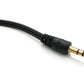 Cable Y de audio SYSTEM-S de 20 cm, conector auxiliar estéreo de 3,5 mm macho a 2 adaptadores hembra, negro