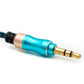 Cable de audio SYSTEM-S 100 cm estéreo AUX jack 3.5mm macho a macho trenzado en color azul