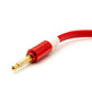 Cable Y de audio SYSTEM-S Conector auxiliar estéreo de 20 cm Conector de 3,5 mm a 2 tomas planas en rojo