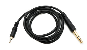 SYSTEM-S Audio Kabel 150 cm Stereo AUX Klinke 6,35 mm Stecker zu 3,5 mm Stecker Schwarz