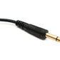 Cable de audio SYSTEM-S 150 cm estéreo AUX jack 6,35 mm macho a macho ángulo negro