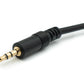 Cable de audio SYSTEM-S de 150 cm estéreo con conector AUX de 6,35 mm a conector de 3,5 mm negro