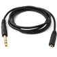 Cable de audio SYSTEM-S Conector AUX estéreo de 150 cm Conector de 6,35 mm a conector hembra de 3,5 mm negro