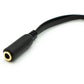 Cavo audio a Y da 20 cm, presa AUX stereo da 3,5 mm, a 2 adattatori a spina piatta