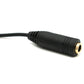 Cavo audio jack stereo AUX da 15 cm da 3,5 mm maschio a femmina in nero