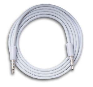 SYSTEM-S Audio Cable 100 cm Stereo AUX Jack 3.5 mm Male to Male in White