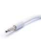 Cable de audio SYSTEM-S 100 cm estéreo AUX jack 3,5 mm macho a macho en color blanco