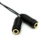 Cable Y de audio SYSTEM-S Conector auxiliar estéreo de 100 cm Conector de 3,5 mm a 2 tomas extensibles