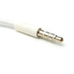 Cable USB de Audio SYSTEM-S de 15 cm con clavija jack de 3,5 mm a toma 2.0 Tipo A AUX en blanco