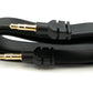 SYSTEM-S Audio Cable 100 cm Stereo AUX Jack 3.5 mm Male to Male Flat in Black
