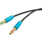 Cavo audio a Y da 30 cm, presa AUX stereo da 3,5 mm, a 2 adattatori a spina, nero