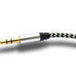Cable de audio SYSTEM-S 100 cm estéreo AUX jack 3.5mm macho a macho trenzado en gris
