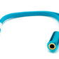 Cable Y de audio SYSTEM-S Conector auxiliar estéreo de 20 cm Conector de 3,5 mm a 2 tomas planas en azul