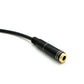 Cable de audio SYSTEM-S de 20 cm estéreo con conector AUX de 3,5 mm de conector hembra a conector hembra en color negro