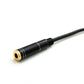Cable de audio SYSTEM-S de 20 cm estéreo con conector AUX de 3,5 mm de conector hembra a conector hembra en color negro